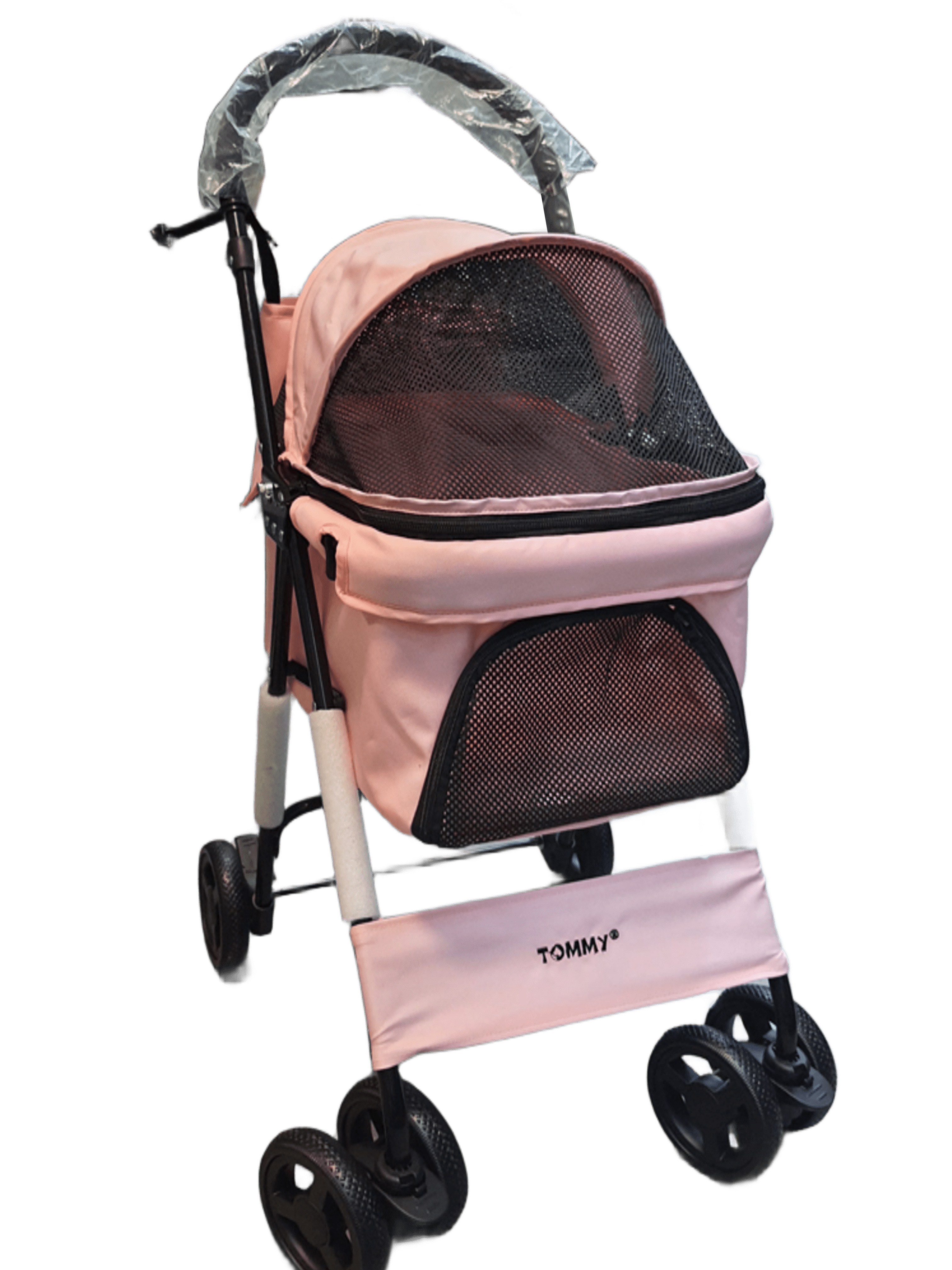 Tommy%20Evcil%20Hayvan%20Arabası%2060x42,5x89,5%20Pembe%20Max%2015%20Kg