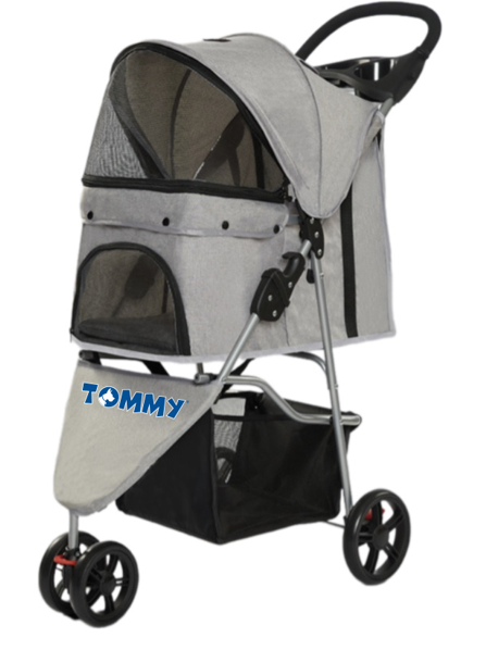 Tommy%20Evcil%20Hayvan%20Arabası%20Gri%2081*45.5*101cm%20Max%2015kg