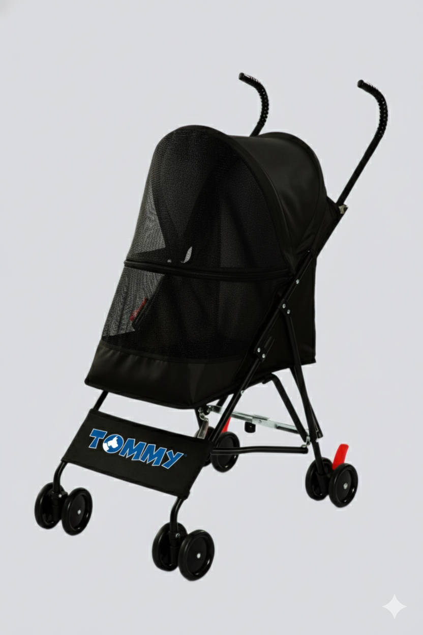 Tommy%20Evcil%20Hayvan%20Arabası%20Siyah%2060*43*94cm%20Max%2015%20Kg