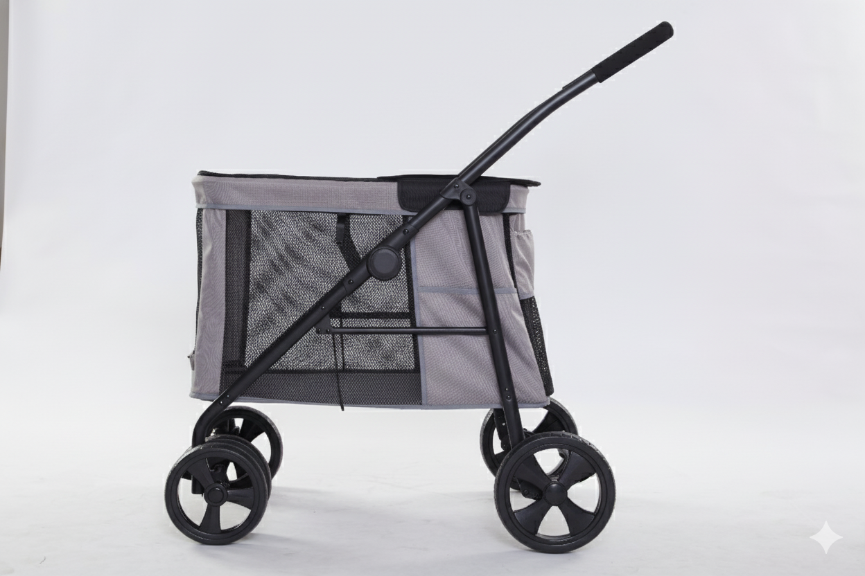 Tommy%20Evcil%20Hayvan%20Arabası%20Gri%20102*62*105cm%20Max%2040kg