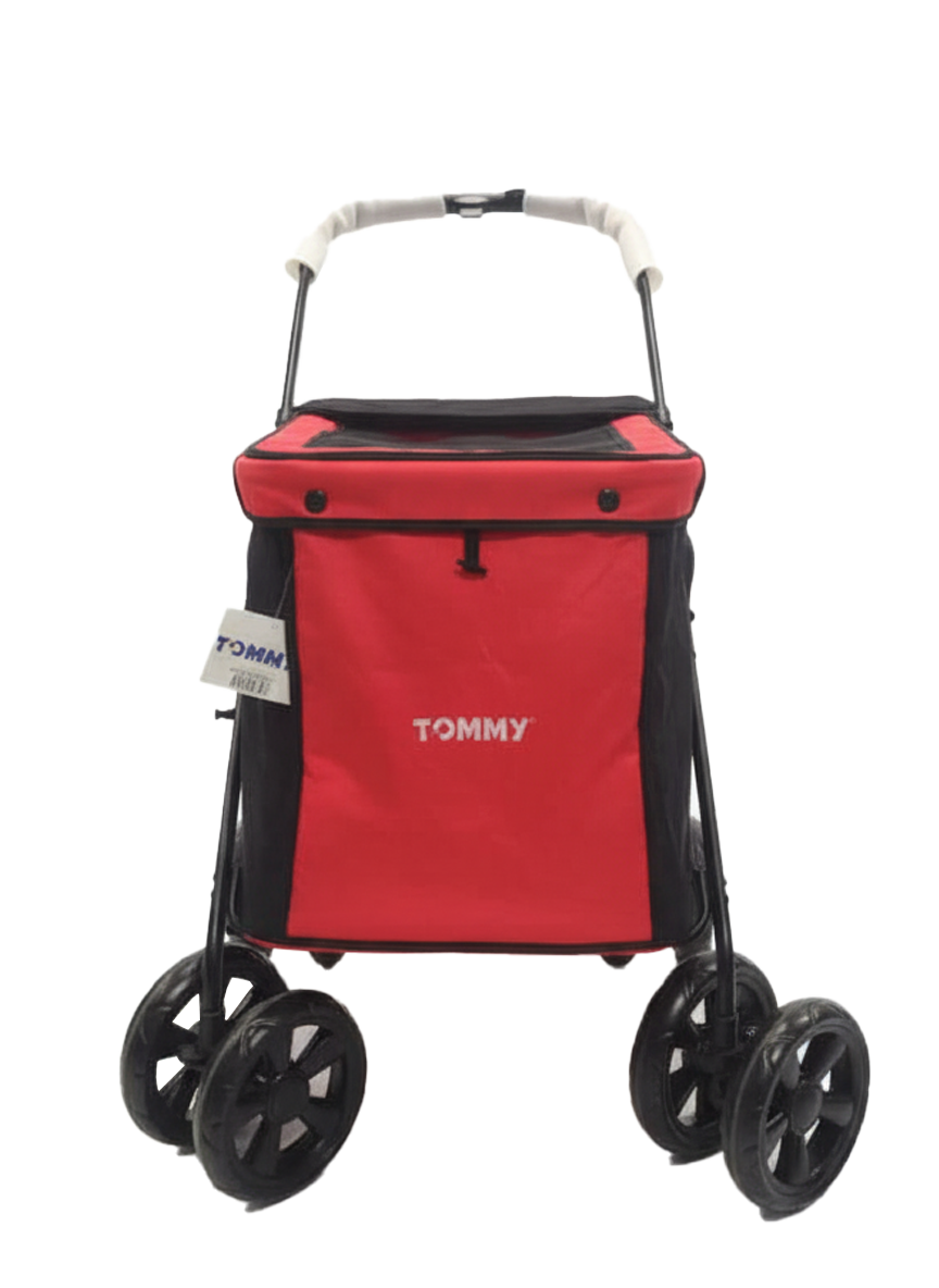 Tommy%20Evcil%20Hayvan%20Arabası%20Gri%20Kırmızı%20102*62*105c%20Max%2040kg