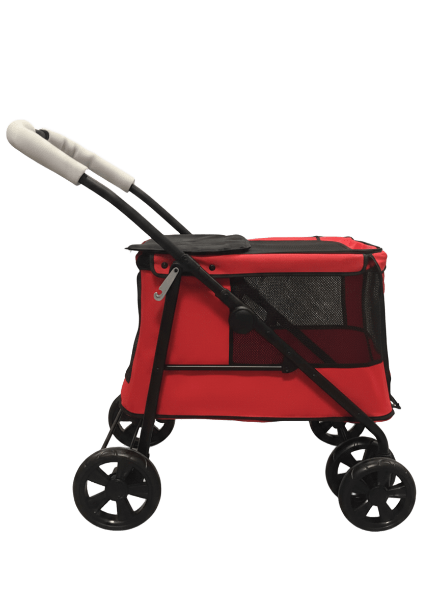 Tommy%20Evcil%20Hayvan%20Arabası%20Gri%20Kırmızı%20102*62*105c%20Max%2040kg