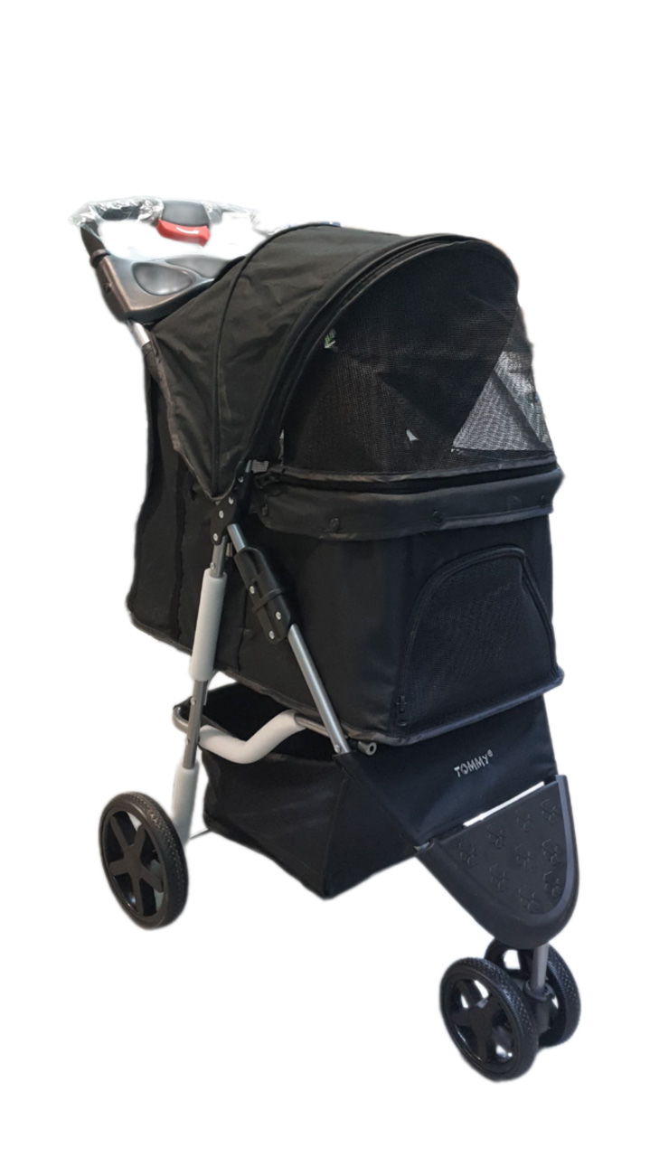 Tommy%20Evcil%20Hayvan%20Arabası%2080x46x99cm%20Siyah%20Max%2015%20Kg