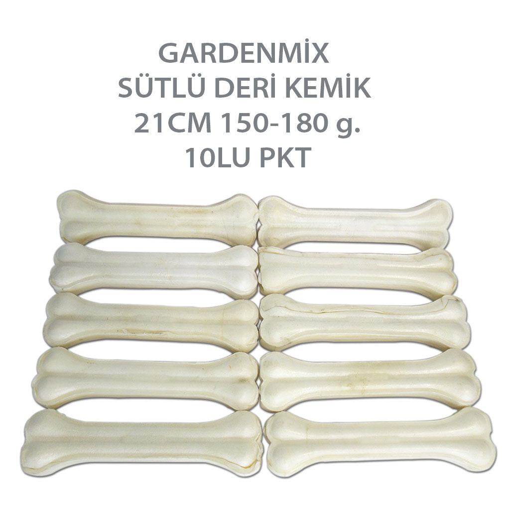 Gardenmix%20Sütlü%20Deri%20Kemik%2021cm%20150-180%20G.10lu%20Pkt