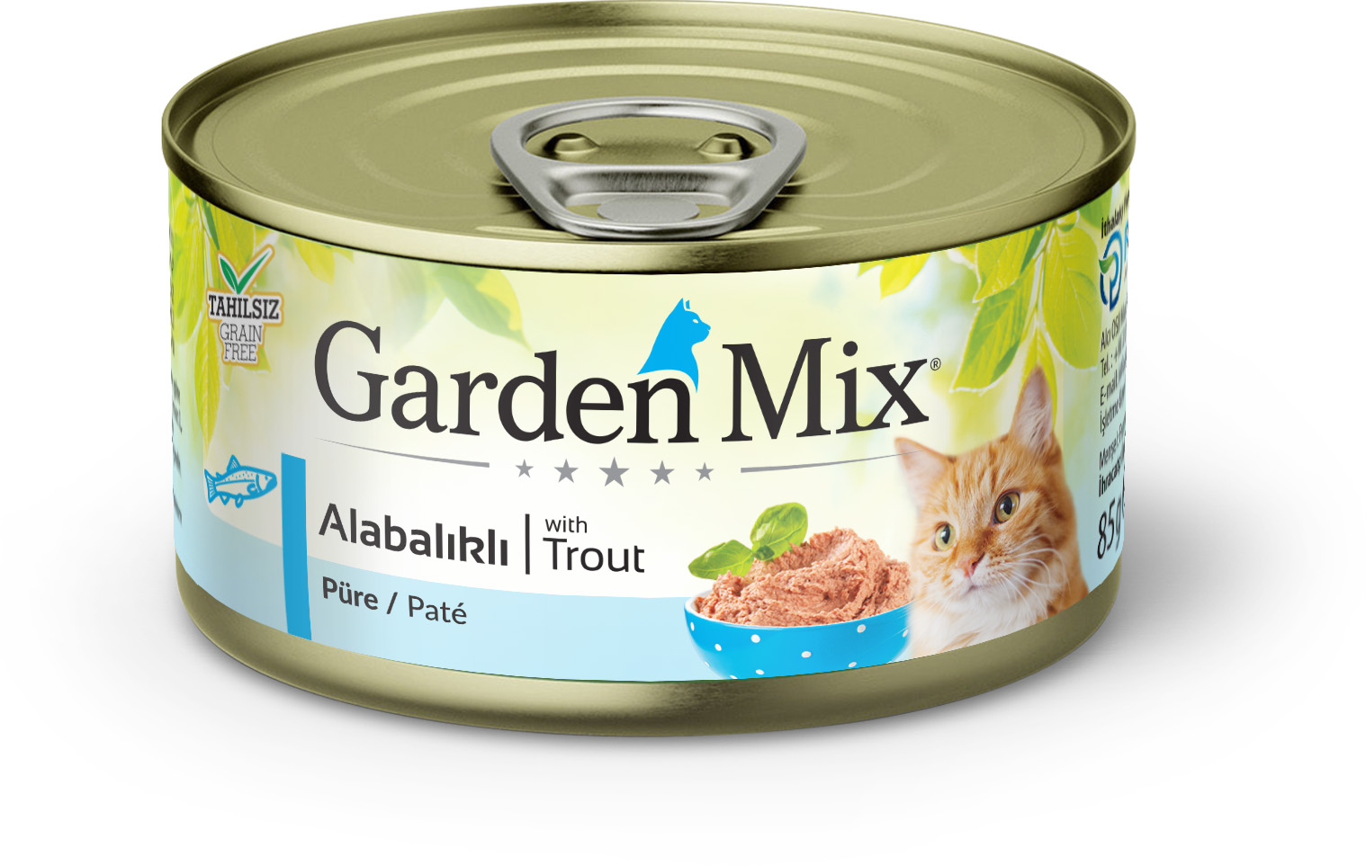 Gardenmix%20Kıyılmış%20Alabalıklı%20Tahılsız%20Konserve%20Kedi%20Maması%2085g