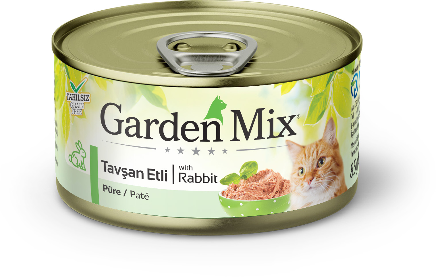 Gardenmix%20Kıyılmış%20Tavşanetli%20Tahılsız%20Konserve%20Kedi%20Maması%2085g