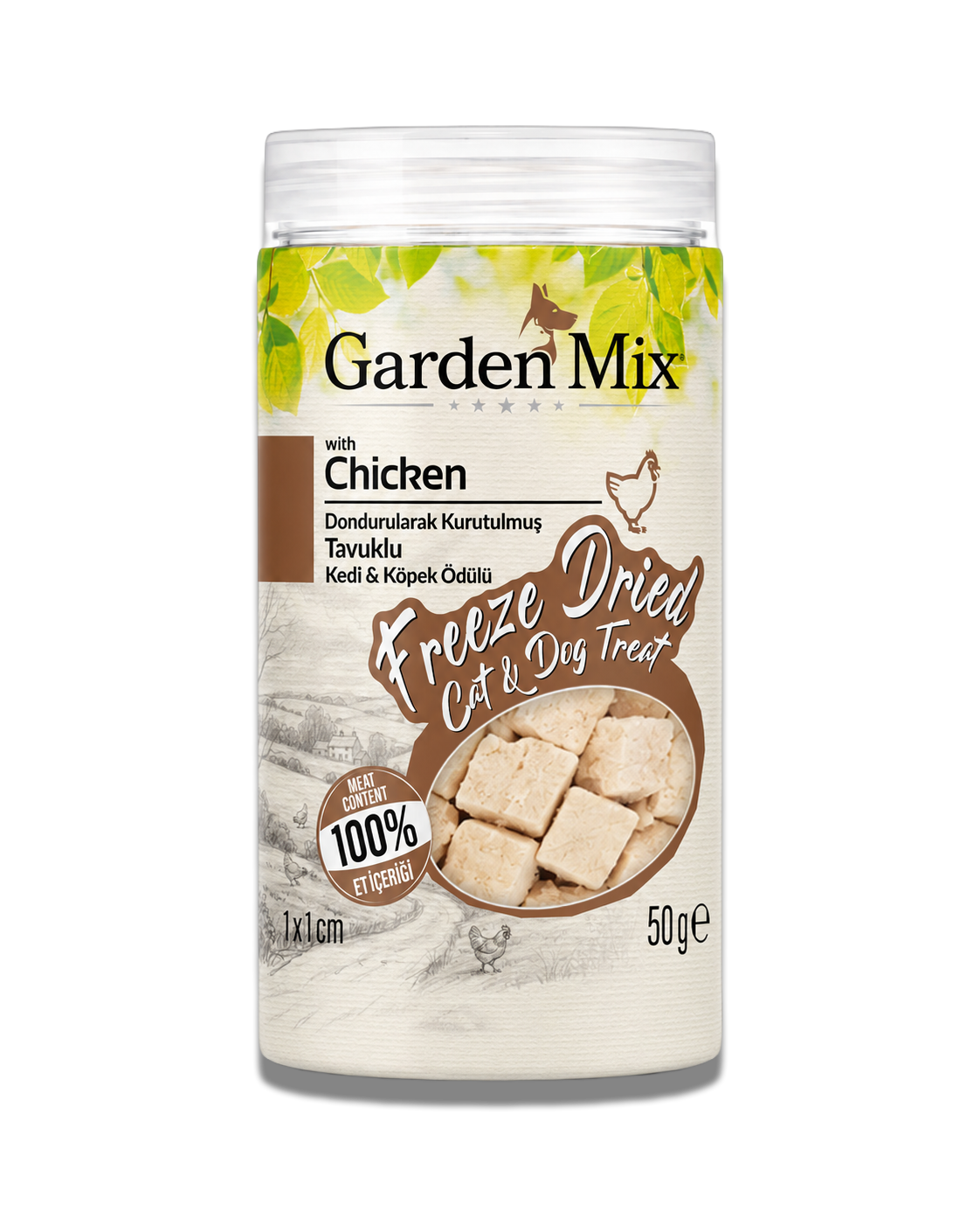 Garden%20Mix%20(freeze%20Dried)%20Tavuklu%20Kedi%20Ve%20Köpek%20%20Ödül%20Maması%2050%20Gr