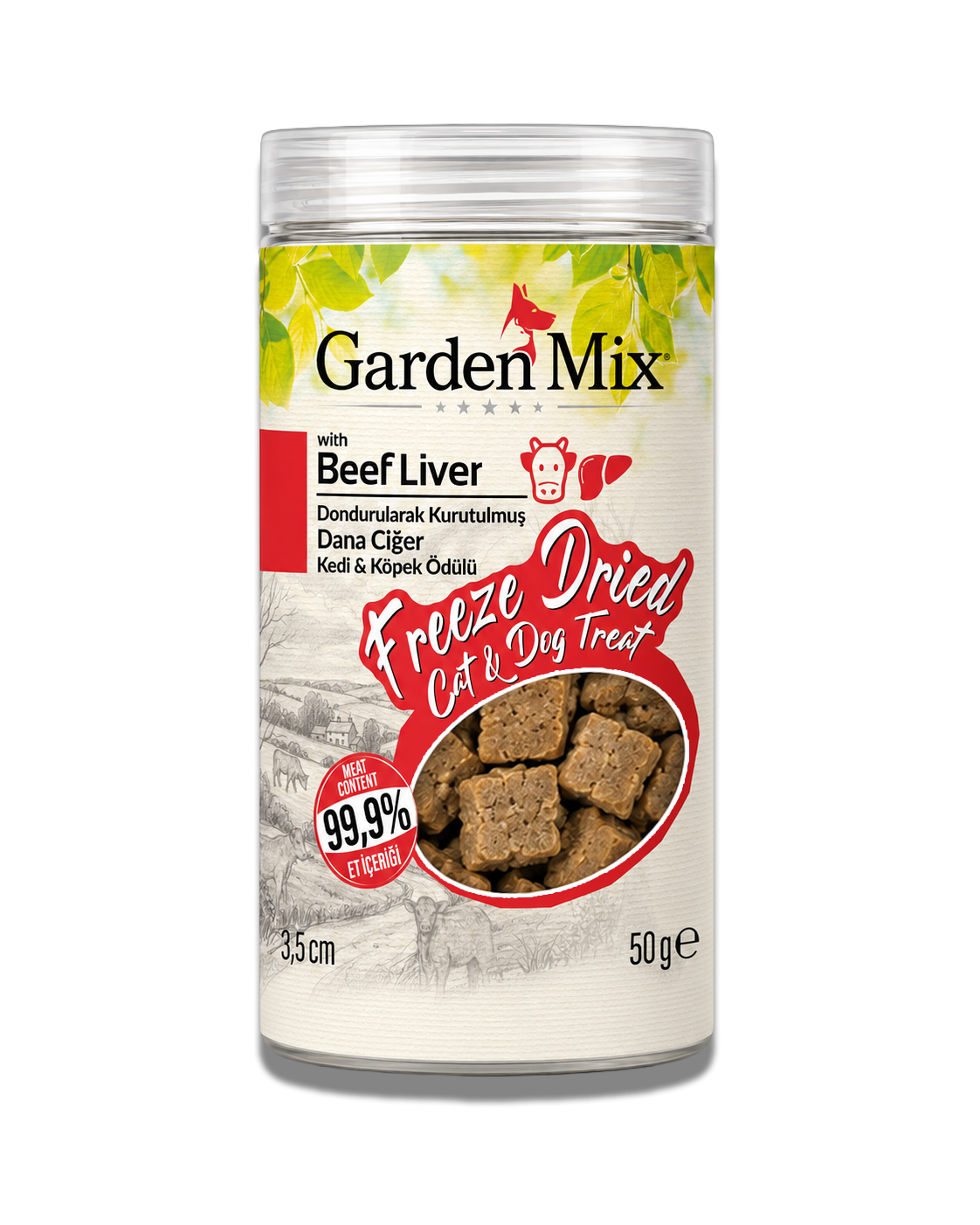 Garden%20Mix%20(freeze%20Dried)%20Dana%20Ciğerli%20Kedi%20Ve%20%20Köpek%20Ödül%20Maması%2050%20Gr