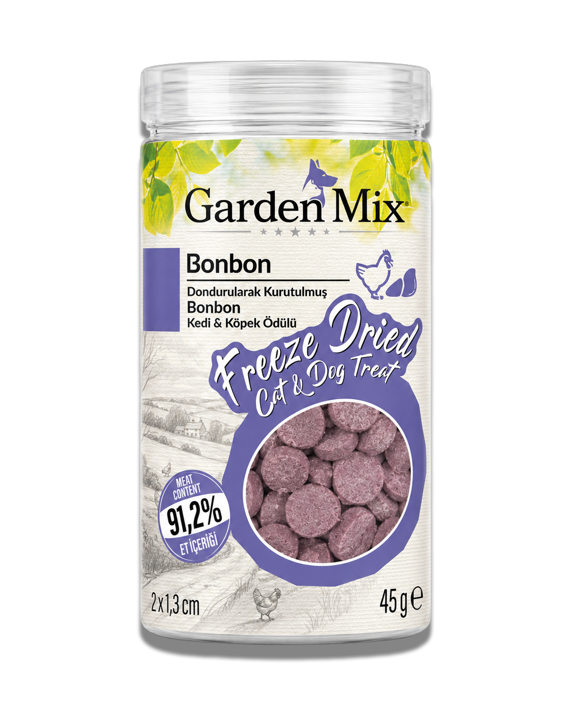 Garden%20Mix%20(freeze%20Dried)%20Bonbon%20Kedi%20Ve%20Köpek%20%20Ödül%20Maması%2045%20Gr
