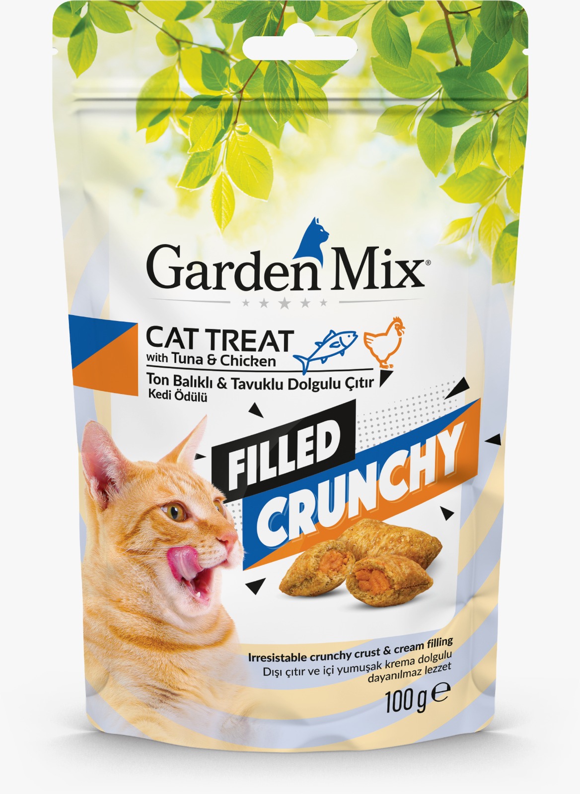 Gardenmix%20Ton%20Balıklı%20Ve%20Tavuklu%20İçi%20Dolgulu%20Kedi%20Ödülü%20100%20Gr