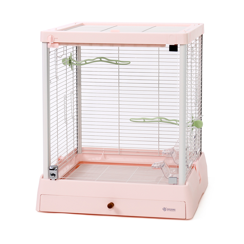 Dayang%20Camlı%20Kuş%20Kafesi%20Pembe%2050*49*57cm