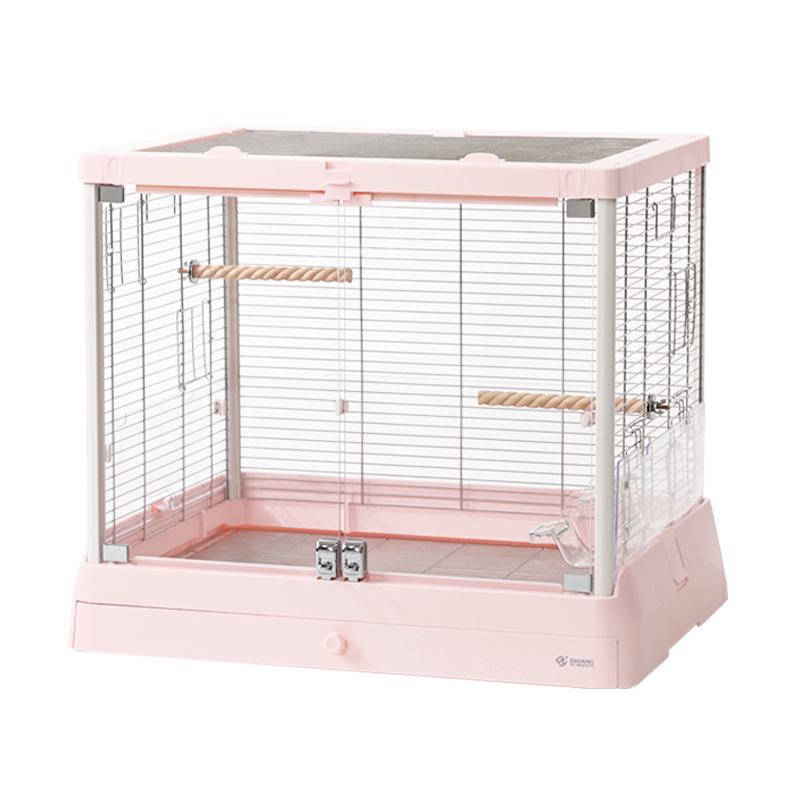 Dayang%20Camlı%20Kuş%20Kafesi%20Pembe%2065*48*55cm