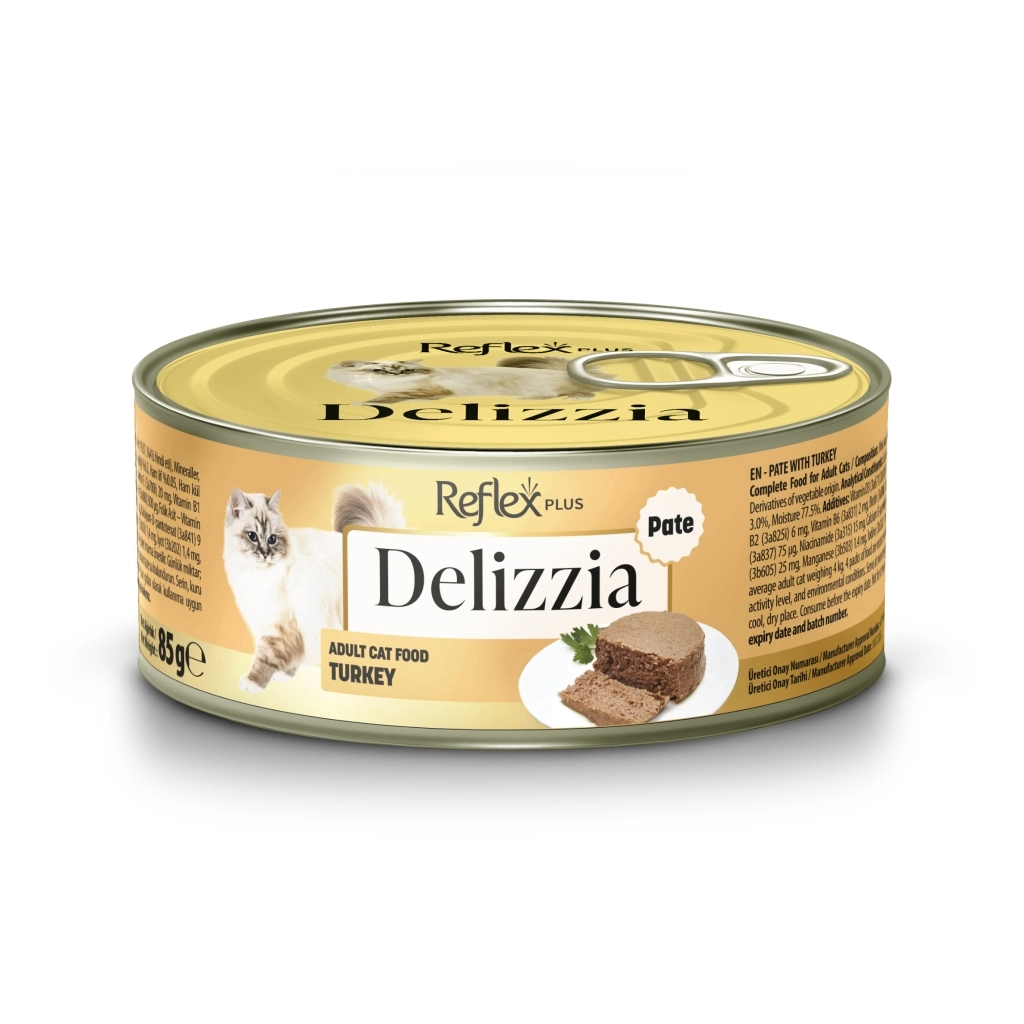 REFLEX%20PLUS%20DELIZZIA%20KIYILMIŞ%20HİNDİ%20ETLİ%20YETİŞKİN%20KEDİ%20MAMASI%2085%20GR*12ADET