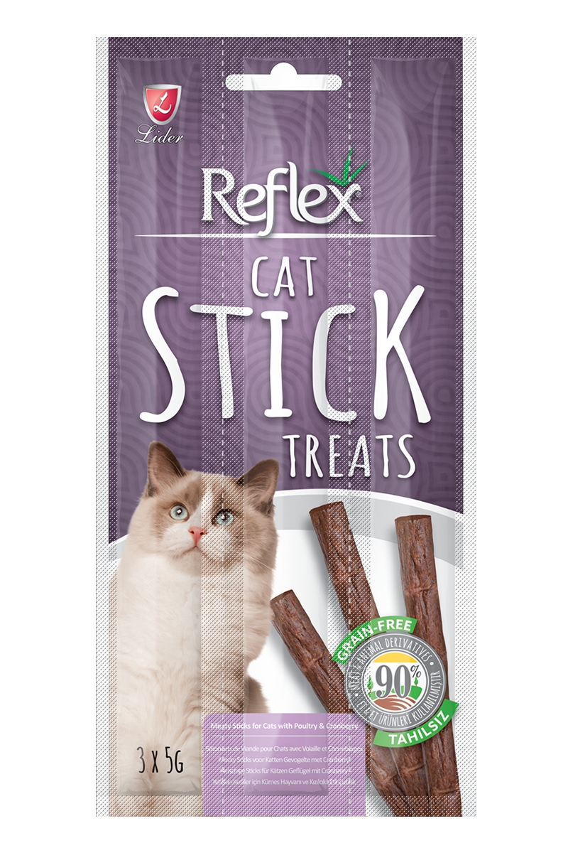REFLEX%20KEDİ%20ÖDÜL%20STICKS%20KÜMES%20HAYVANI%20&%20KIZILCIKLI%203x5%20G
