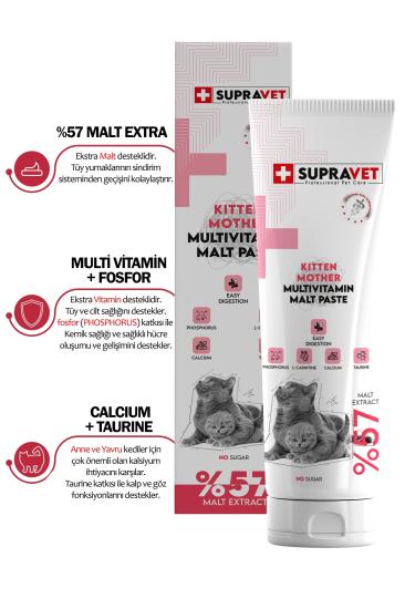 Supravet Kitten & Mother Multi Vitamin Malt Paste 100 Gr.