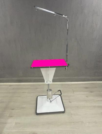 Hidrolik Dikdörtgen Traş Masası Pembe