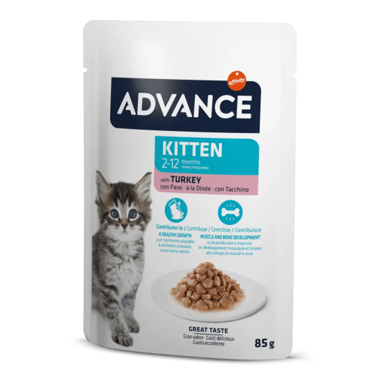 Adv. Cat Kıtten Turkey Wet Pouch 12x85gr