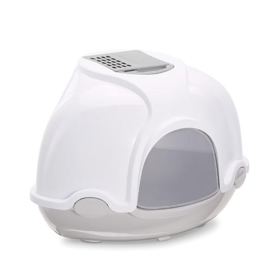 Imac Gınger Kapalı Köşe Kedi Tuvaleti Gri/beyaz 52x52x44,5cm
