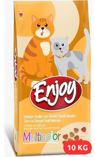 Enjoy Multicolor Tavuklu Kedi Maması 10 Kg