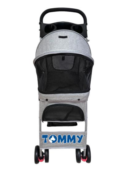 Tommy Evcil Hayvan Arabası Gri 80.5*45.5*101 Max 15kg