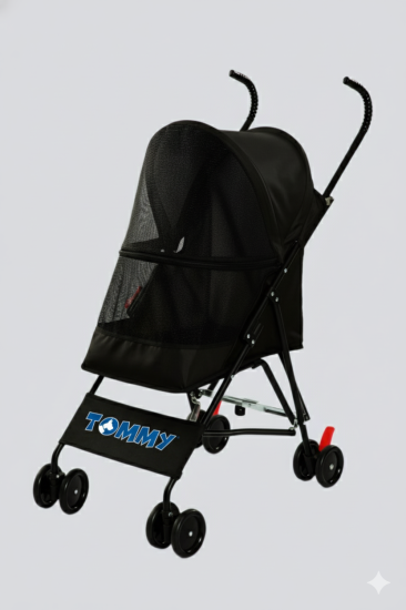 Tommy Evcil Hayvan Arabası Siyah 60*43*94cm Max 15 Kg