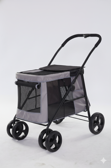 Tommy Evcil Hayvan Arabası Gri 102*62*105cm Max 40kg