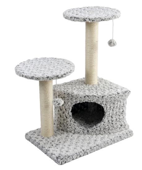 Tommy Kedi Evli Tırmalama Gri 45x33x70