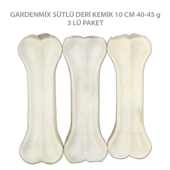 Gardenmix Sütlü Deri Kemik 10 Cm 40-45 G3 Lü Paket