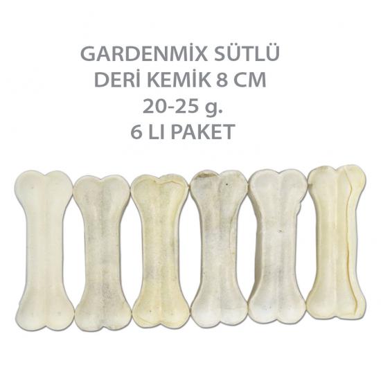 Gardenmix Sütlü Deri Kemik 8 Cm 20-25 G.6 Lı Paket