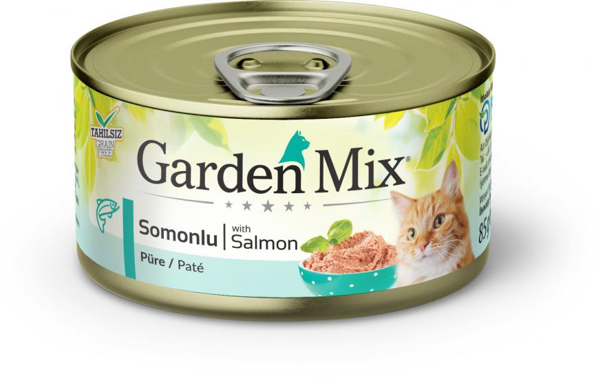 Gardenmix Kıyılmış Somonlu Tahılsız Konserve Kedi Maması 85g