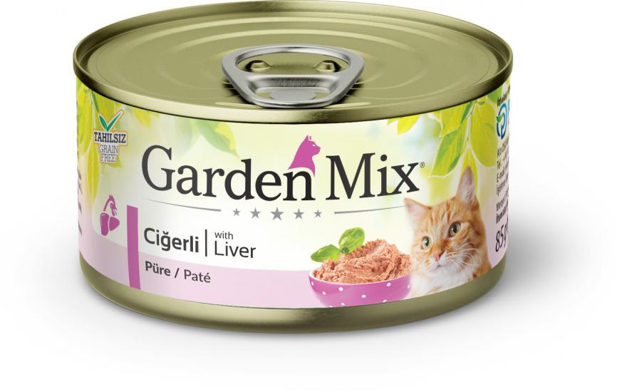 Gardenmix Kıyılmış Ciğerli Tahılsız Konserve Kedi Maması 85g