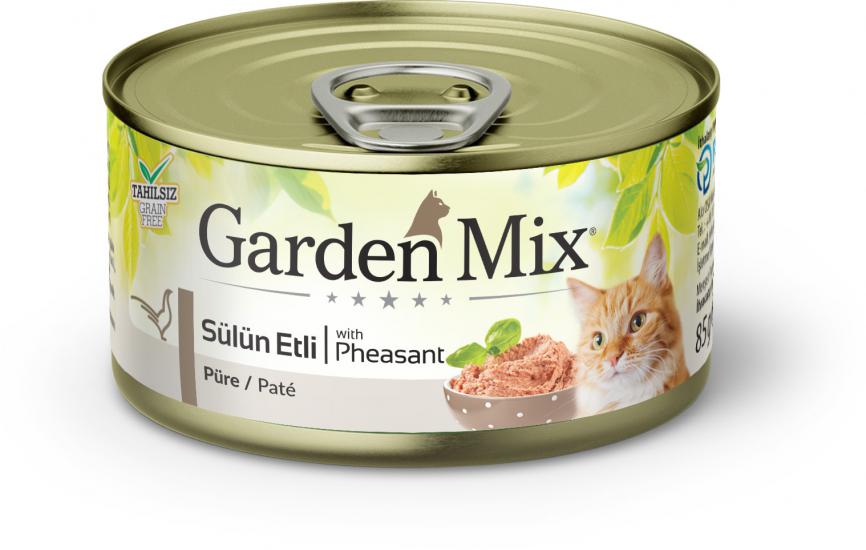 Gardenmix Kıyılmış Sülünetli Tahılsız Konserve Kedi Maması 85g