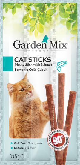 Gardenmix Somonlu Kedi Stick Ödül 3*5g 50‘li