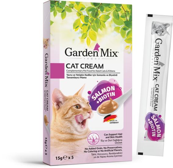 Garden Mıx Kedi Kreması Somon+biotin 15gr*5