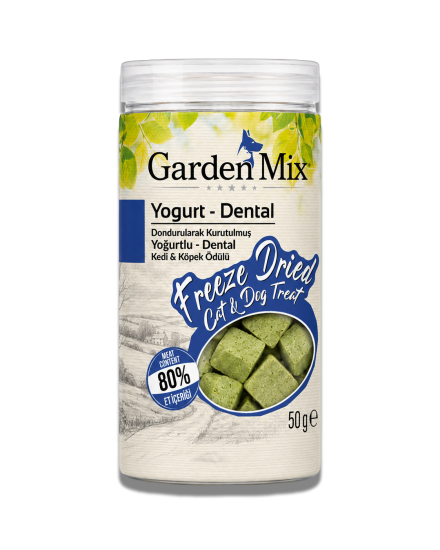 Garden Mix (freeze Dried) Yoğurtlu Ve Tavuklu Dental Kedi Ve Köpek Ödül Maması 50 Gr