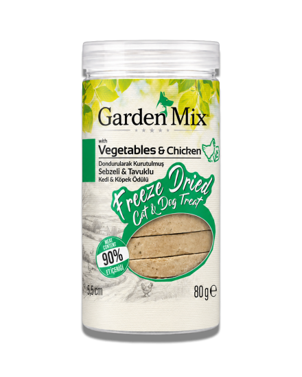 Garden Mix (freeze Dried) Sebzeli Ve Tavuklu Kedi Ve Köpek Ödül Maması 80 Gr