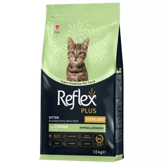 REFLEX PLUS KITTEN CAT STERILIZED 38/18 CHICKEN 1,5 KG