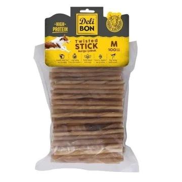Delibon Deri Burgu Çubuk Orta Boy 100Lü Paket Naturel Kalınx100Ad.