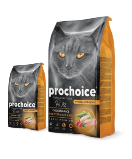 Prochoice Kısır Kedi Tavuk ve Pirinçli Pro32  /1-10 yaş