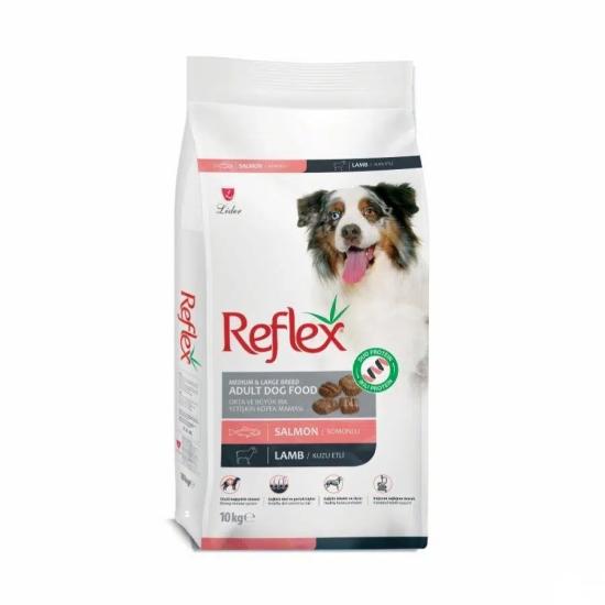 REFLEX DUO PROTEIN SOMONLU VE KUZU ETLİ ORTA VE BÜYÜK IRK YETİŞKİN KÖPEK MAMASI 10 KG