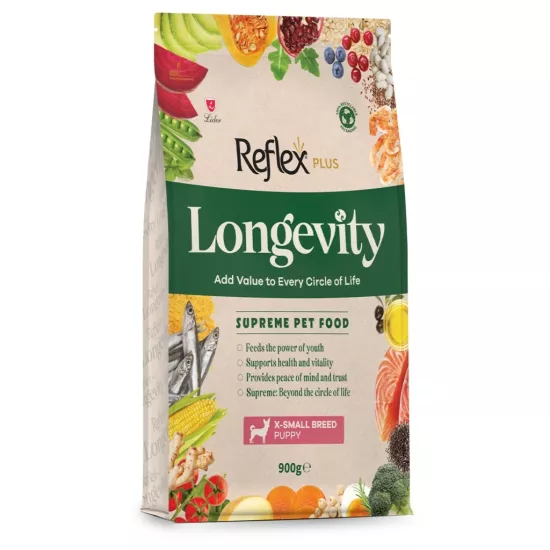 REFLEX PLUS LONGEVITY ÇOK KÜÇÜK IRK YAVRU KÖPEK MAMASI 900 G