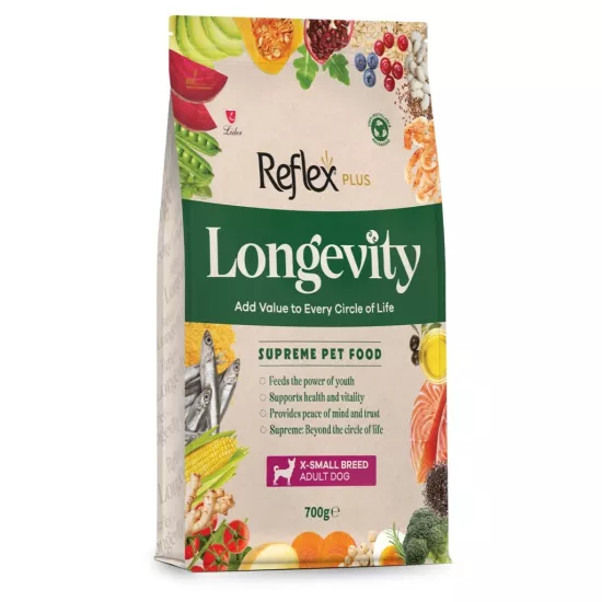 REFLEX PLUS LONGEVITY ÇOK KÜÇÜK IRK YETİŞKİN KÖPEK MAMASI 700 G