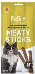 REFLEX KEDİ ÖDÜL STICKS AV HAYVANI & KAZ ETLİ 3x5 G