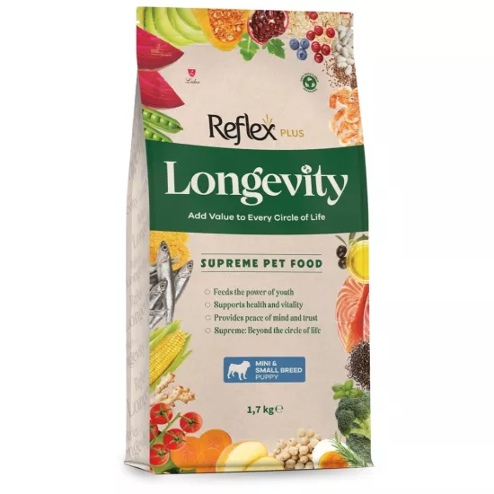 REFLEX PLUS LONGEVITY MİNİ VE KÜÇÜK IRK YAVRU KÖPEK MAMASI 1700 G