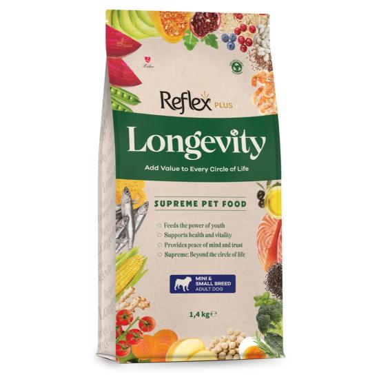 REFLEX PLUS LONGEVITY MİNİ VE KÜÇÜK IRK YETİŞKİN KÖPEK MAMASI 1400 G