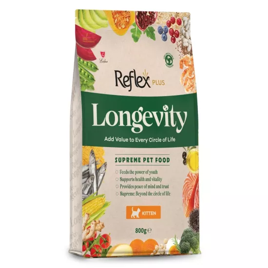 REFLEX PLUS LONGEVITY YAVRU KEDİ MAMASI 800 G