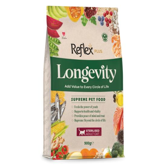 REFLEX PLUS LONGEVITY KISIRLAŞTIRILMIŞ YETİŞKİN KEDİ MAMASI 900 G